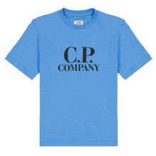 (14 Years, Sky Azure) C.P. Company Boys Goggles Premium Cotton Regular T-Shirt