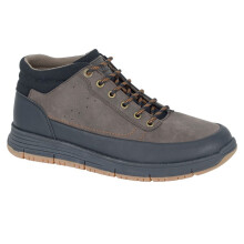 (10 UK, Brown/Black) Route 21 Mens Demi PU Ankle Boots