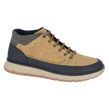 (11 UK, Camel/Black) Route 21 Mens Demi PU Ankle Boots