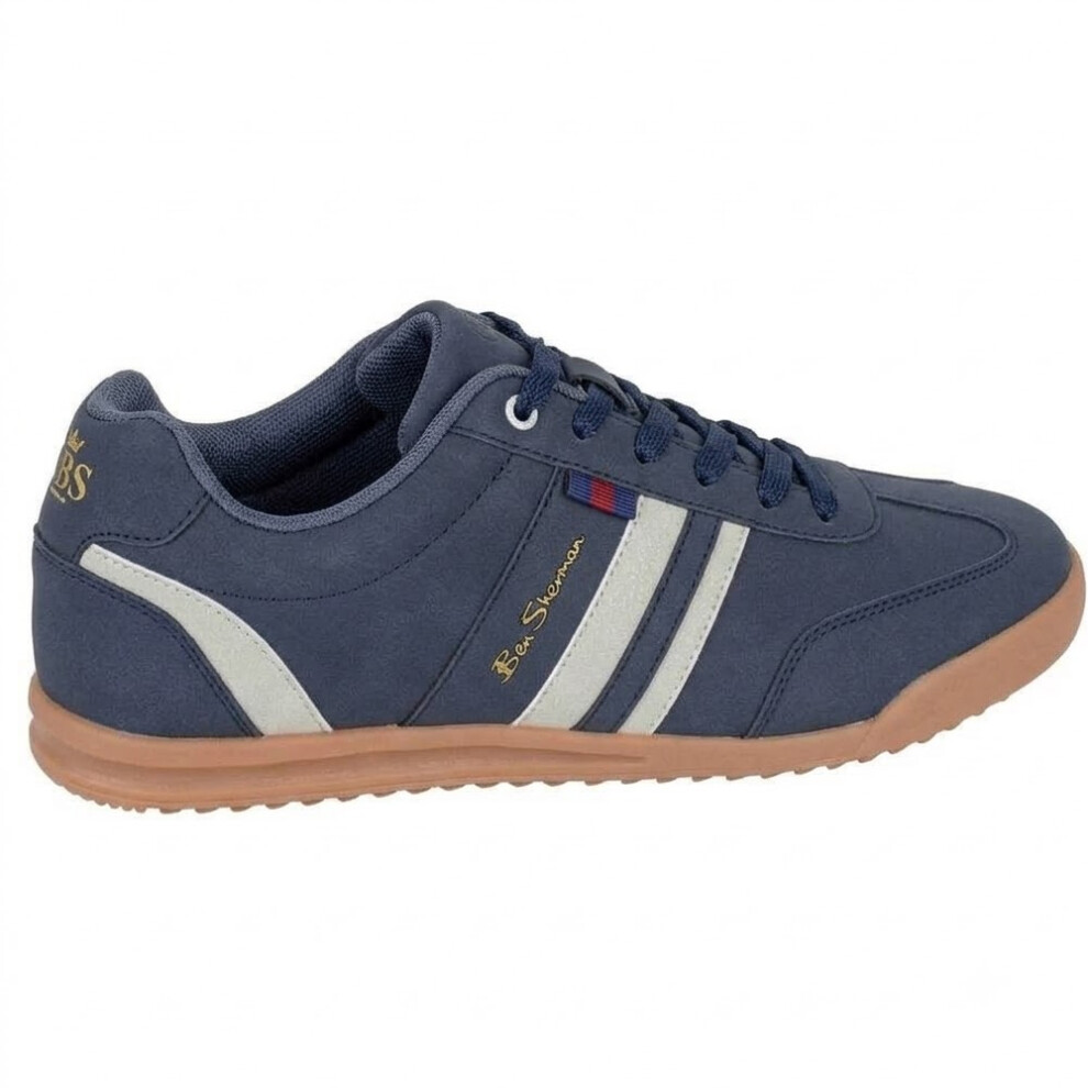 Ben Sherman Men's Grey Feedback Faux Nubuck Trainers - Navy/ - 10 Uk - Navy/ - 100% Mixed - Image 2