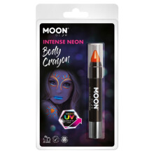 (One Size, Orange) Smiffys Neon UV Body Crayons