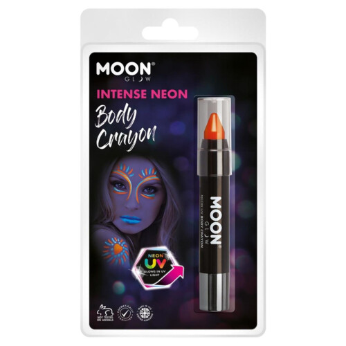 (One Size, Orange) Smiffys Neon UV Body Crayons