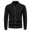 (Black,M)Men Solid Color Knit Top With Simple Design And High Flexibility Winter For 4