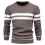 (Brown,XL)Herren Herbst Pullover mit Colorblocking und Streifendesign für Freizeit täglich 1