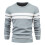 (Blue,L)Herren Herbst Pullover mit Colorblocking und Streifendesign für Freizeit täglich 1