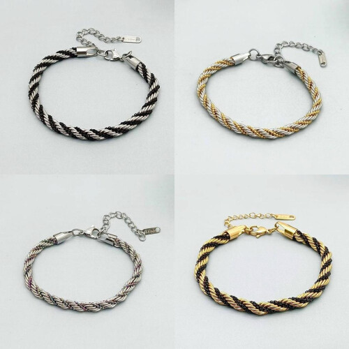 (Silver Multi)Titanium Steel Female Jewelry With Geometric Shape Electroplated Style Surface 2