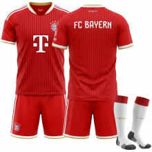 (Matches the image, XL) Bayern Munich Home Jersey 2026-27 Musiala 10 Kane 9 Olise 17 Soccer Football Uniform Set