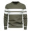 (Black,M)Herren Herbst Pullover mit Colorblocking und Streifendesign für Freizeit täglich 5