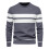 (Black,M)Herren Herbst Pullover mit Colorblocking und Streifendesign für Freizeit täglich 8