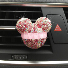 (Pink)Mickey Mouse Auto Parfum Klimaanlage Mundstück Mode Klassiker Strass