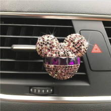 (Purple)Mickey Mouse Auto Parfum Klimaanlage Mundstück Mode Klassiker Strass