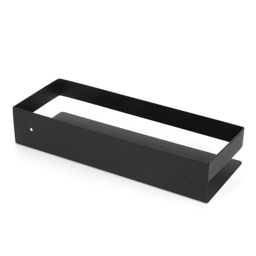 Badezimmerregal 30cm Edelstahl mattschwarz 2