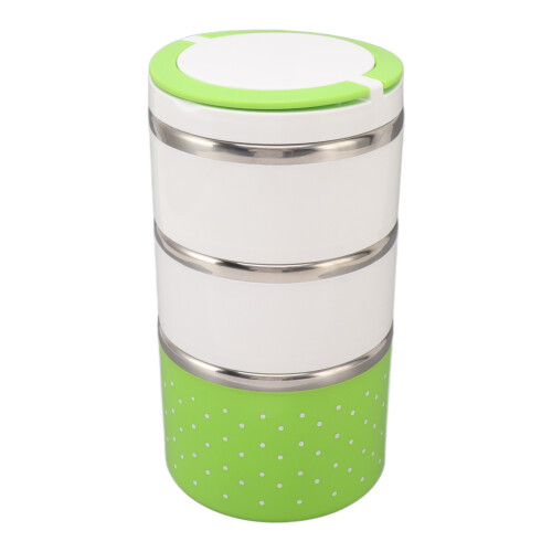Edelstahl Thermo-Lunchbox stapelbar 3-lagig 1