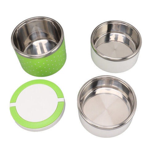 Edelstahl Thermo-Lunchbox stapelbar 3-lagig 2