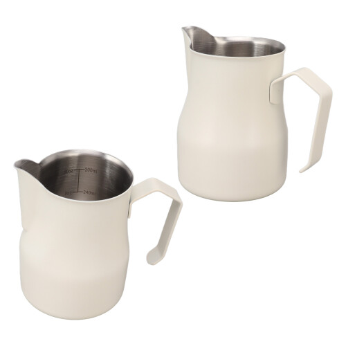 Latte-Krug 350 ml Edelstahl 304 mattweiß 2