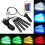 Car Rgb Led Neon Interior Light Strip Wireless Remote Control Decorative Lights 9