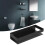 Badezimmerregal 30cm Edelstahl mattschwarz 5