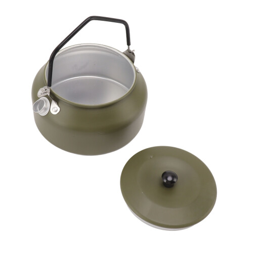 Campingkessel Alu 0,9 l Teekessel Grün 2