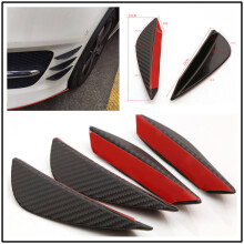 Car Styling 4pcs Universal Car Front Bumper Lip Fin Air Knife Auto Kit Body