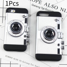 (Silver,For Iphone6/6s)Retro 3D Kamera Handy Hülle Stoßfest Backcover 5 5s 6 6s Plus 7
