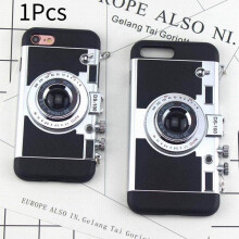 (Black,For Iphone7)Retro 3D Kamera Handy Hülle Stoßfest Backcover 5 5s 6 6s Plus 7