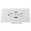 (Black(1pc))2 Packs 2 Outlet 2 Usb Port Wall Socket Charger Ac Power Receptacle Panel Plate 5