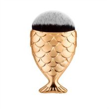 (Gold)Foundation Makeup Brush Fishscale Fishtail Convenient Practical Girl Fashion