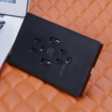 (Black(1pc))2 Packs 2 Outlet 2 Usb Port Wall Socket Charger Ac Power Receptacle Panel Plate