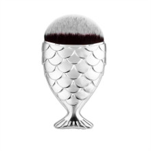 (Silver)Foundation Makeup Brush Fishscale Fishtail Convenient Practical Fashion Girl