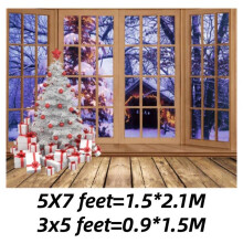 (5X7 feet)Children Photo Backdrop Christmas Theme Photography Background Seamless Poster