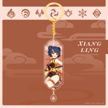 (Xiangling)Genshin Nahida Acrylic Double Sided Keychain Cartoon Multiregional Keychains