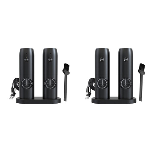 Moedor Elétrico com  Moedor de Sal e Pimenta Conjunto de 4 Recarregáveis Por USB 1