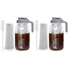 2X Cold Brew Coffee Maker 64Oz Cold Brew Pitcher with Stainless Steel Super Dense Filter for Iced Brew Coffee, Ice Tea-B
