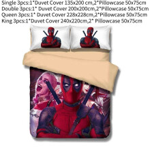 (Deadpool,Single)Conjunto de capa de edredom infantil solteiro desenhos animados fofo confortável
