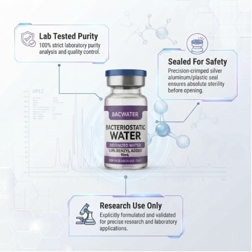 (10ml, 1 boxs/10 vials) BAC Water 10ml Vial, Sterile Solution, Multi-Pack 2