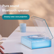 Shaped Atmosphere Speaker with Night Light, RGB Color, 3 Playback Modes, Portable Music Player for Bedroom, Party B