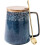 JUSCH 2026 Große Keramik-Kaffeetasse (620 ml), mikrowellengeeignet, mit Löffel 1
