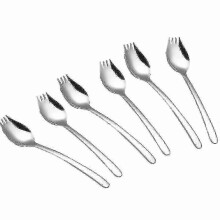 2026 Sporks 6-pack Mini 18/10 Stainless Steel Sporks Kids, Fruit Dessert Salad Set, 8.2-inch Long(s)