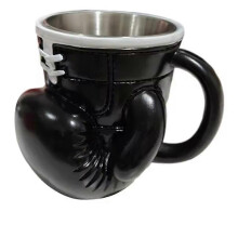 Mug fantaisie en forme de gant de boxe (2026) - 200 ml - Acier inoxydable - Résine artisanale - 1 pièce