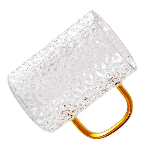 2026 Glass Water Cup with Handle for Beverage Use 300Ml Handheld Mug