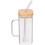2026 Glass Cup for Storage Beverage Clear Glass Cup with Handle Pink 1