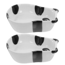 Ensemble de 2 assiettes en céramique Panda (2026) pour sauces et trempettes