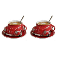 2026 2X Shaped Coffee Mug Heat Resist Funny Coffee Cup Large Capacity Handmade Cup Coffee Lovers Red