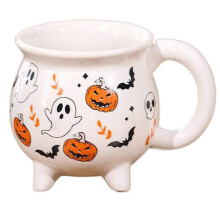 2026 Halloween Wizard Magic Jar Ceramic Mug Ornament Pumpkin Ghost Afternoon Tea Breakfast Mi