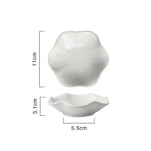 Assiettes Ă condiments en porcelaine Lotus 2026, couleurs assorties, lot de 4