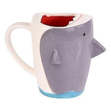 Mug en céramique biomimétique 3D représentant un grand requin (édition 2026)