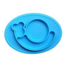 Assiette bébé 2026, sans BPA, antidérapante, en silicone, lavable, avec ventouse