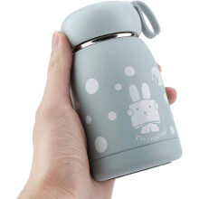 Gourde isotherme pour enfants 2026 Pxcl 320 ml, motif lapin, en acier inoxydable (bleu), idéale pour la maison et les voyages.