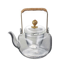 Service à thé 2026 avec filtre en verre pour théière carrée blanche, idéale pour les restaurants et les salons de thé.