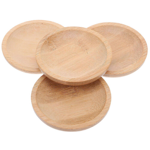 Ensemble de 4 petits bols à trempette en bambou kaki 2026 pour amuse-gueules